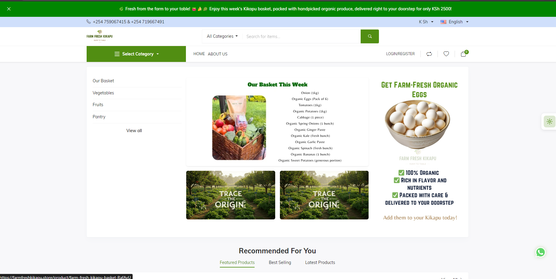 FarmFreshKikapu E-Commerce Platform